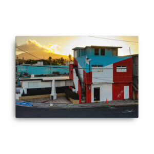 Bandera de Puerto Rico en Luquillo Canvas